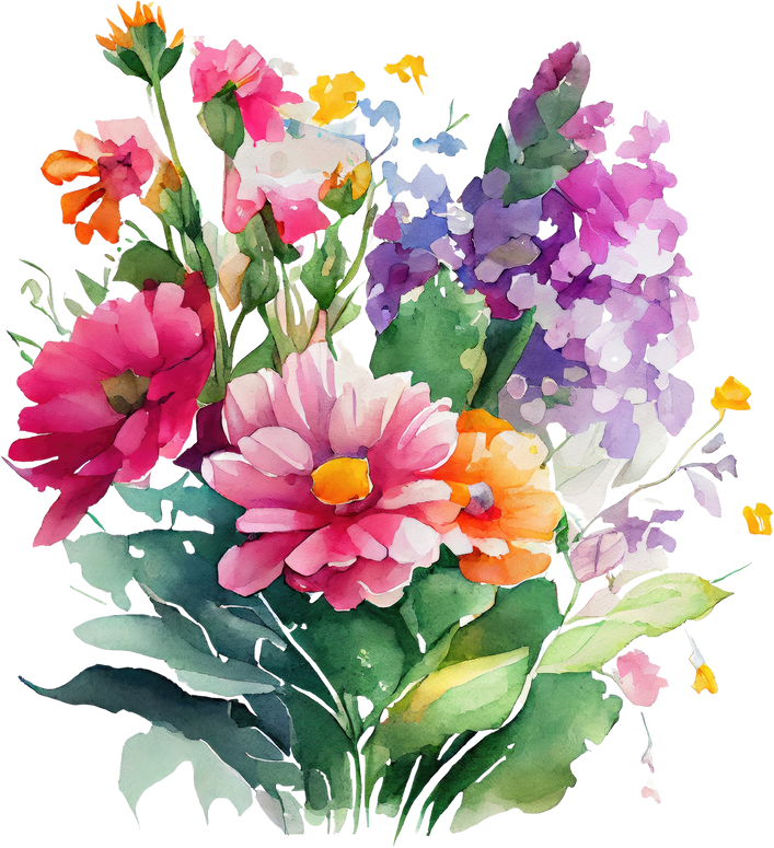 Floral Bouquet Watercolor Illustration